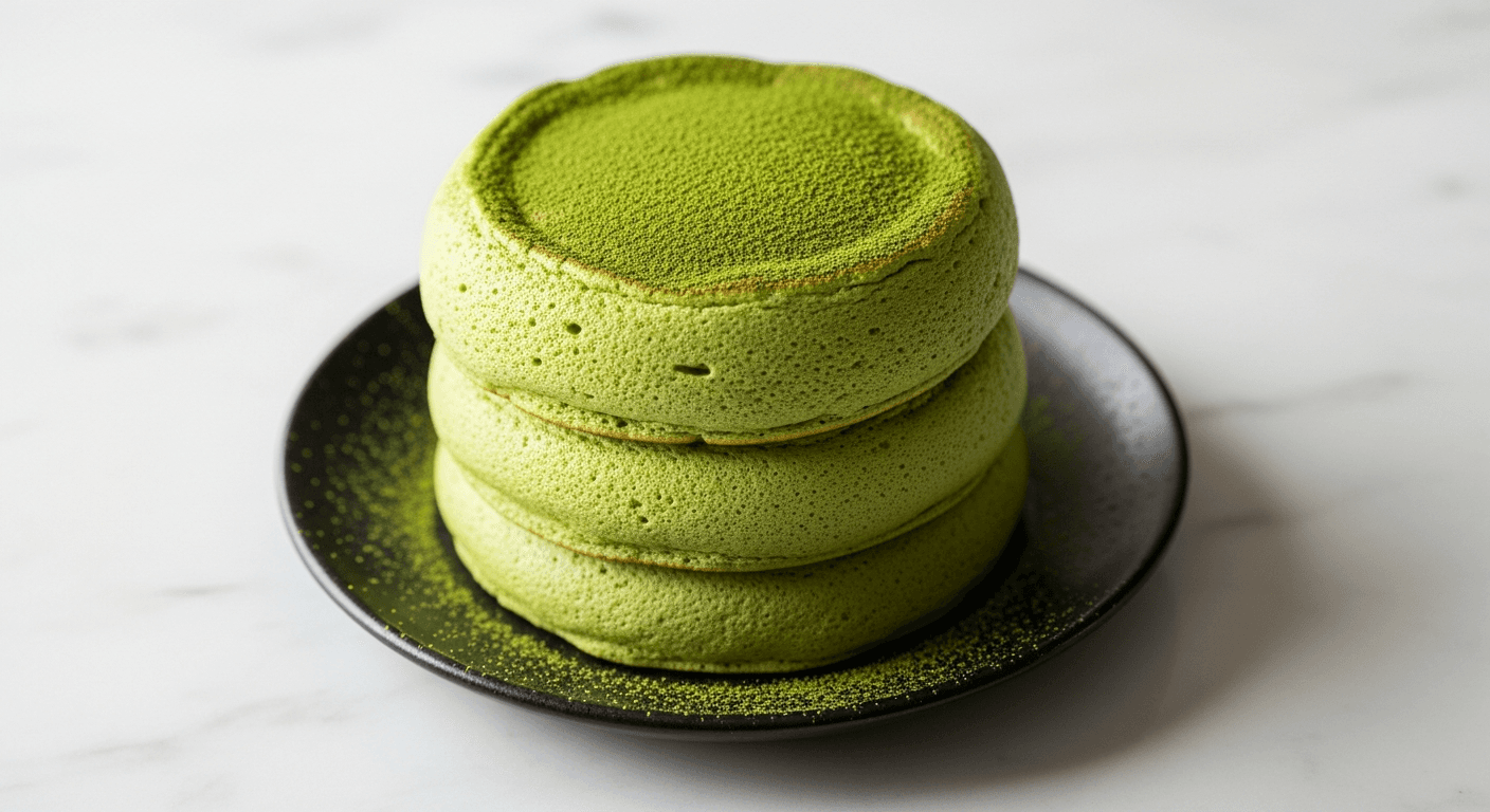 Matcha Soufflé Pancakes