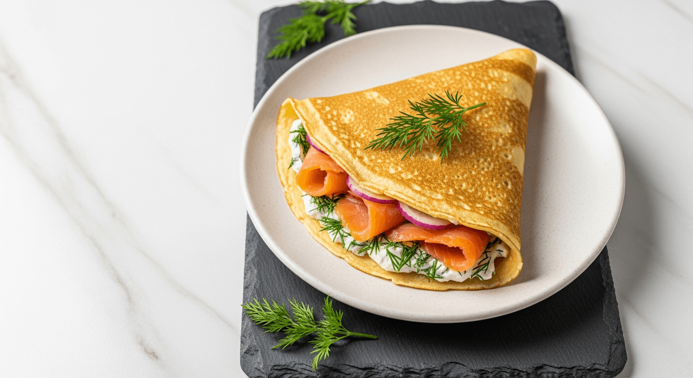 Smoked Salmon and Dill Crepes